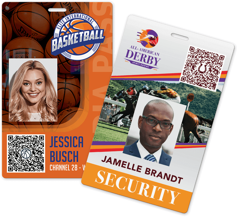 Event Badging Basketball Racing Card
